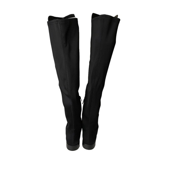 J.Crew NEW Over Knee Boots Microsuede Black Size 7 Stretchy Riding Equestrian - Picture 5 of 10